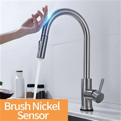 Sensor single handle pulldown kitchen faucet